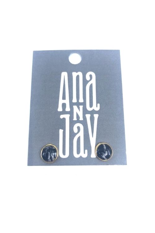
                
                    Upload image to gallery, Lena Earrings - Black Marble Plated
                
            