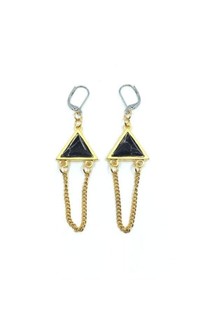 
                
                    Upload image to gallery, Elza Earrings - Black Marble Plated
                
            