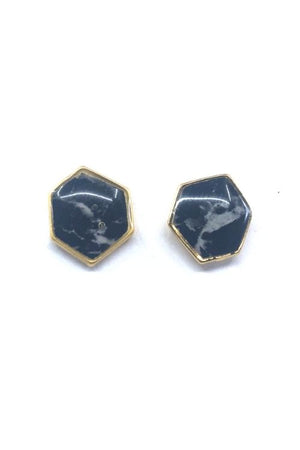 
                
                    Upload image to gallery, Camila Earrings - Black Marble Plated
                
            