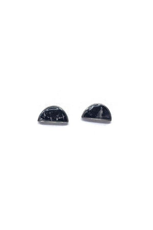 Lili Earrings - Black Marble Pewter