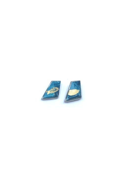 Lydia Earrings - Turquoise Pewter