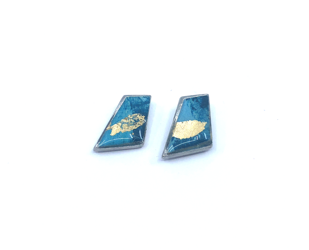Lydia Earrings - Turquoise Pewter