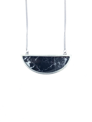 
                
                    Upload image to gallery, Bella Necklace - Black Marble Pewter
                
            