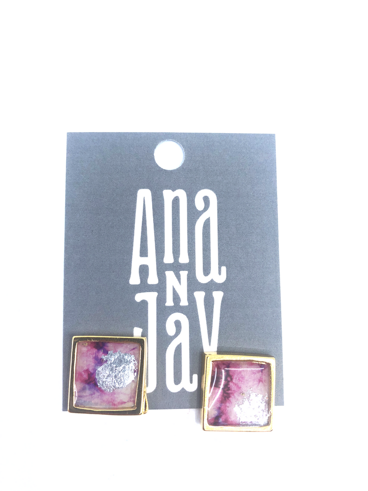 Mila Earrings - Pink Shades Plated