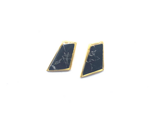 
                
                    Upload image to gallery, Lydia Earrings - Black Marble Plated
                
            