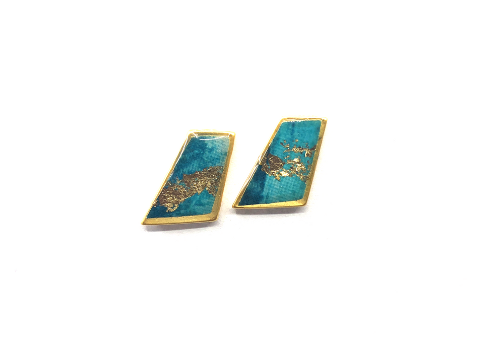 Lydia Earrings - Turquoise Plated