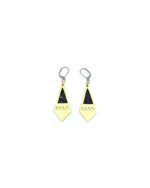 Maïka Earrings - Black Marble Plated