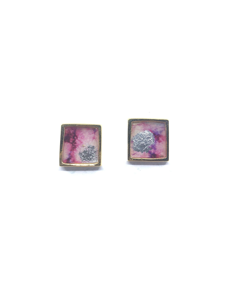 Mila Earrings - Pink Shades Plated