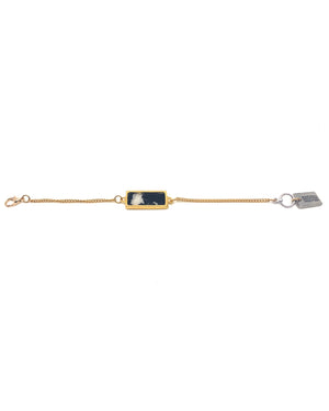 Alexa Bracelet - Black Marble Plated