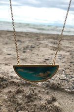Bella Necklace - Gold Plated, Turquoise and Gold