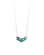 Gigi Necklace - Gold Plated, Turquoise and Gold
