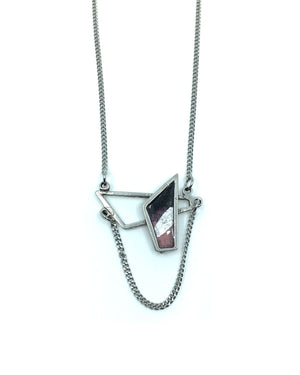 Daisy Necklace - Pewter, Plum