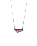 Eva Necklace - Pewter, Shades of pink