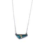 Eva Necklace - Pewter, Turquoise and Gold