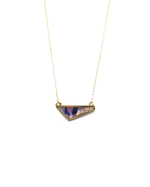Eva necklace - Gold plated, copper indigo