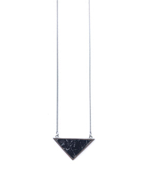 
                
                    Upload image to gallery, Long Iris Necklace - Pewter, Black Marble
                
            