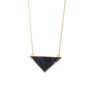 
                
                    Upload image to gallery, Long Iris Necklace - Gold Plated, Black Marble
                
            
