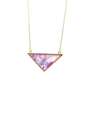 Collier Iris Long - Étain Nuances rosés