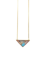 Iris Long Necklace - Gold Plated, Punky