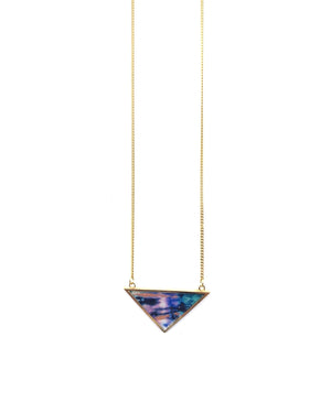 
                
                    Upload image to gallery, Iris Long Necklace - Gold plated, copper indigo
                
            