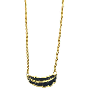 
                
                    Upload image to gallery, Jemma Necklace - Gold plated, Black marble
                
            
