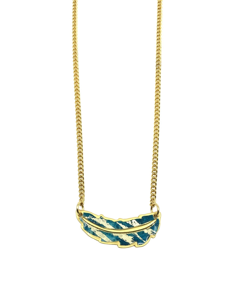 Collier Jemma - Plaqué or, Turquoise et or