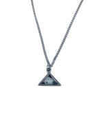 Meli Necklace - Pewter, Black Marble