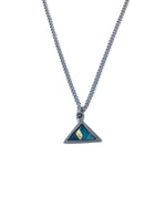Meli necklace - Pewter, Turquoise and gold