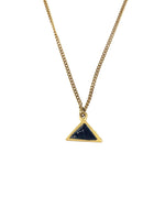 Meli Necklace - Gold Plated, Black Marble