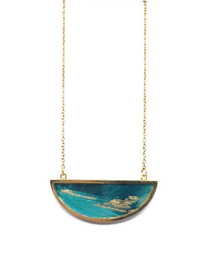 Bella Necklace - Gold Plated, Turquoise and Gold